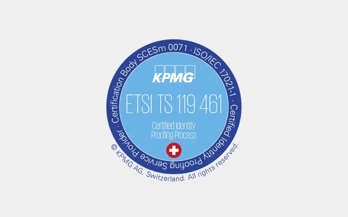 Zertifikat kpmg ETSI TS 119 461 - Certified Identity Proofing Process