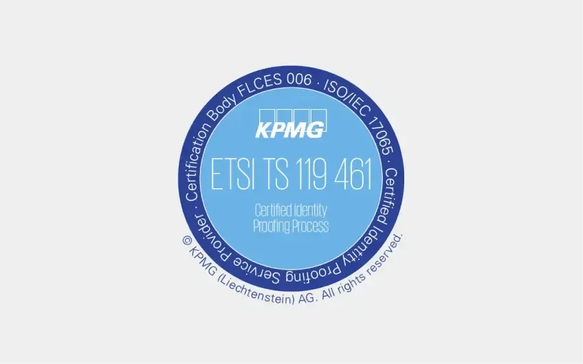 Zertifikat kpmg ETSI TS 119 461 - Certified Identity Proofing Process